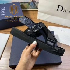 Dép Dior nam quai hậu màu đen