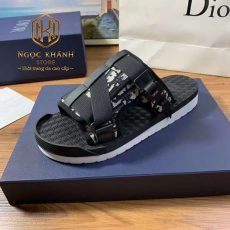 Dép Dior nam quai ngang màu đen