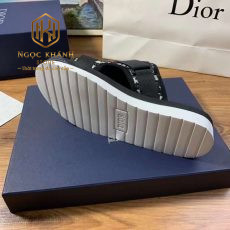 Dép Dior nam quai ngang màu đen