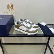 giay nam dior mau xanh reu hoa tiet logo chu phoi xam 1