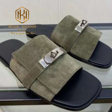Dép Hermes nam da lộn