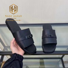 Dép Hermes nam da trơn