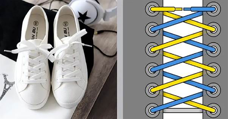 cách buộc dây giày thể thao