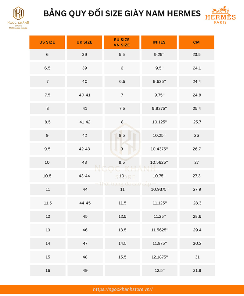 giày thể thao Hermes nam