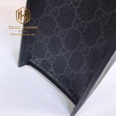 tui xach nam gucci black tote hoa tiet in logo ghi day xanh do 9