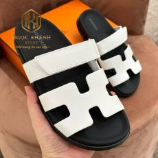 Dép Hermes nam màu trắng