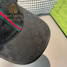 mu nam gucci hoa tiet logo mau den soc xanh do o giua 9