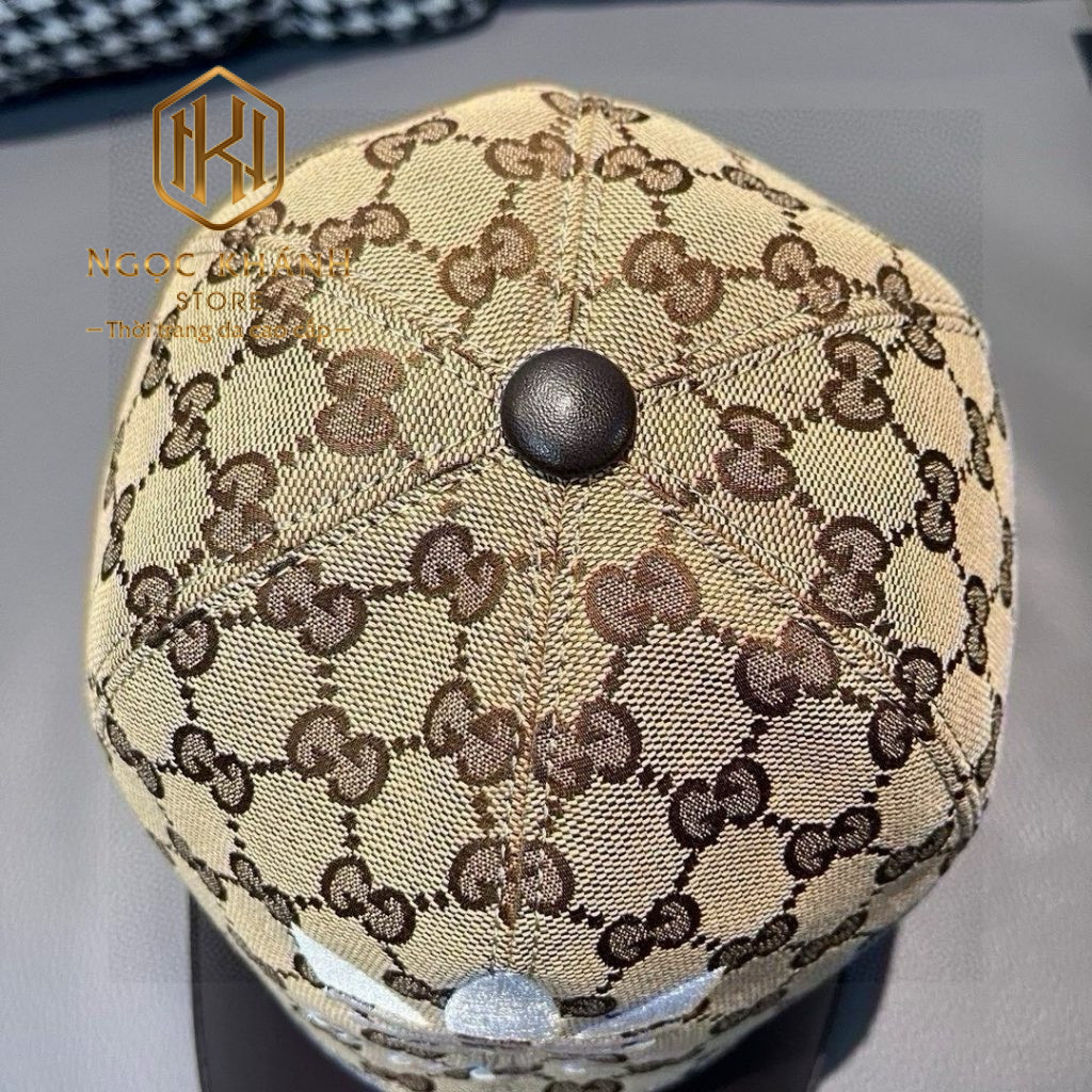 mu nam gucci mau nau hoa tiet logo adidas 4