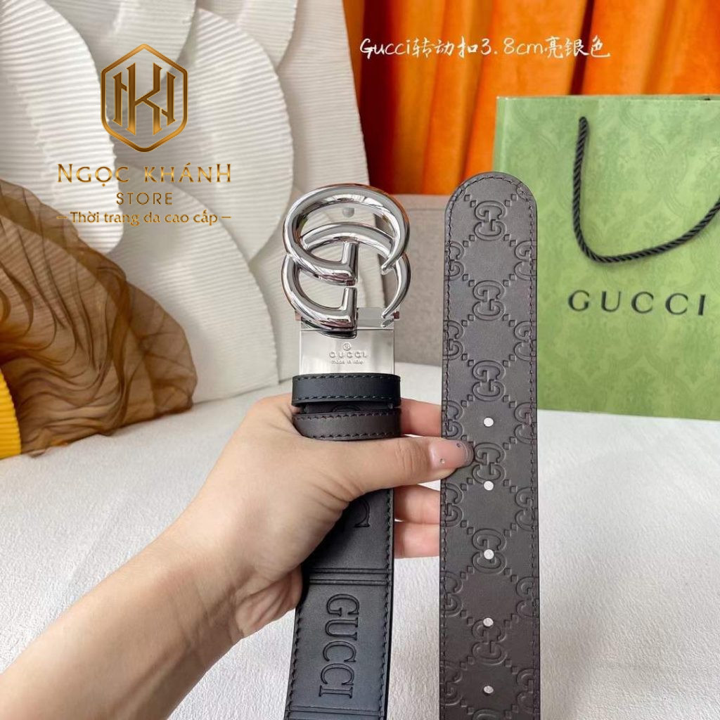 THẮT LƯNG GUCCI NAM MẶT LOGO CHỮ G TLGC51 16 Thắt lưng Gucci nam