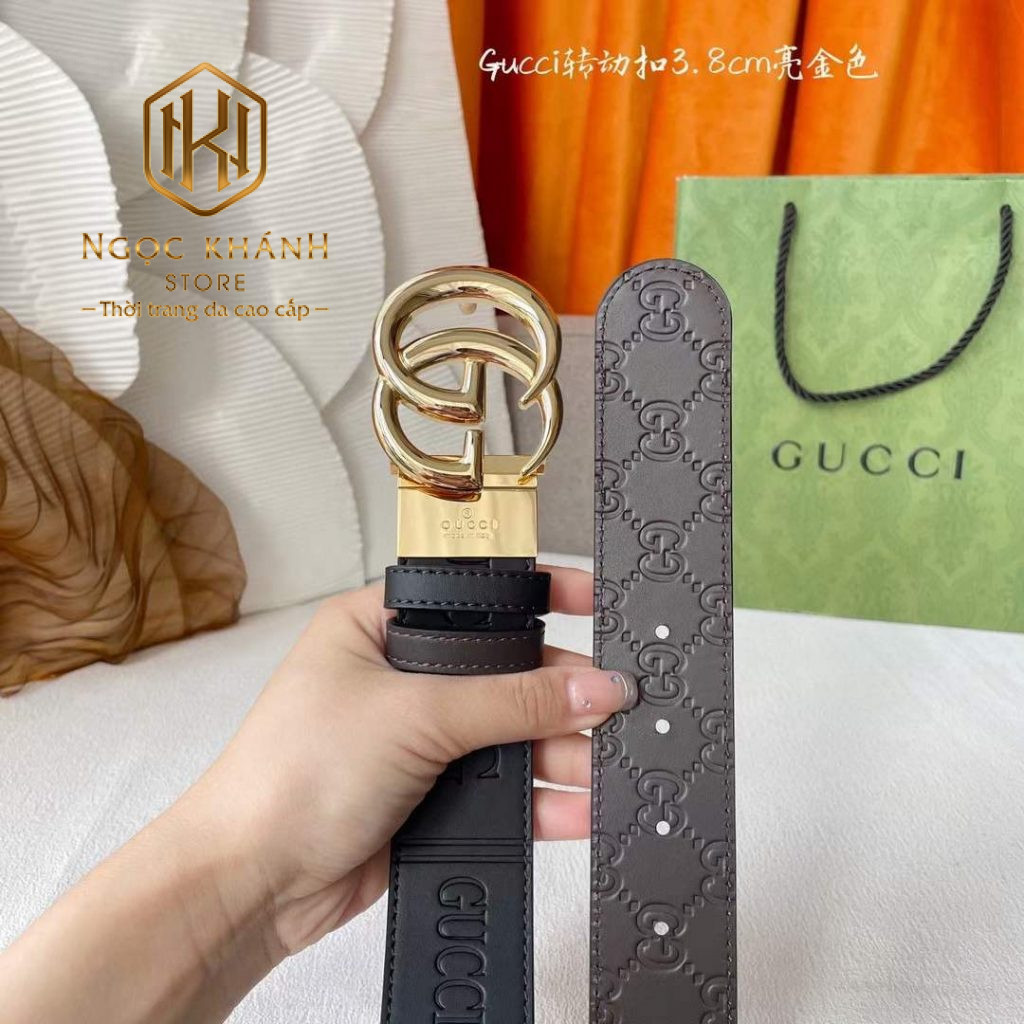 THẮT LƯNG GUCCI NAM MẶT LOGO CHỮ G TLGC51 17 Thắt lưng Gucci nam