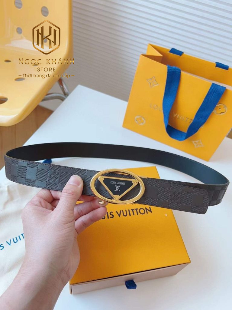 THẮT LƯNG LOUIS VUITTON NAM CARO CHÌM KHÓA TỰ ĐỘNG MÀU NÂU TLLV93 13 Thắt lưng Louis Vuitton nam