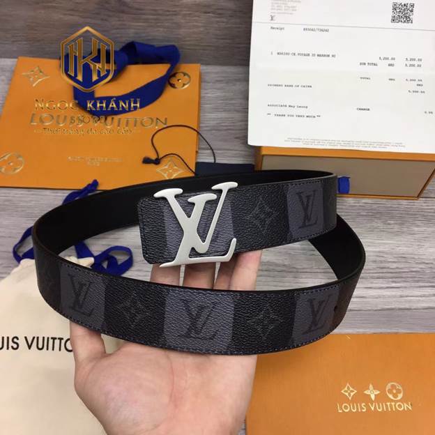 Thắt lưng lv hoa đen