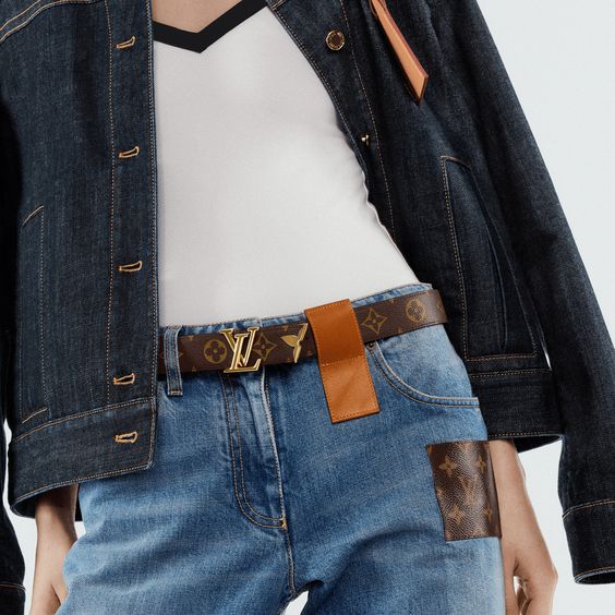 Thắt lưng lv hoa đen