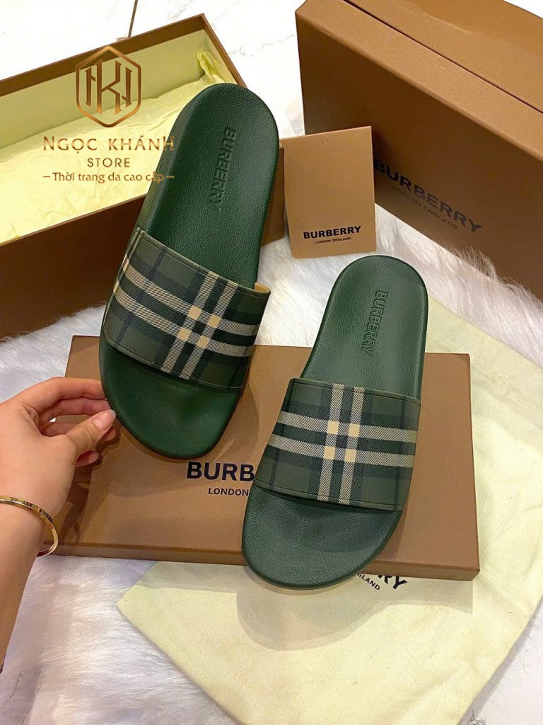 Dép Burberry nam quai ngang