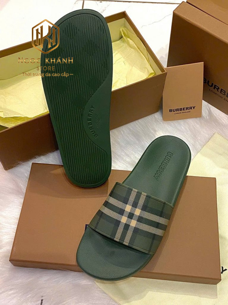 Dép Burberry nam quai ngang