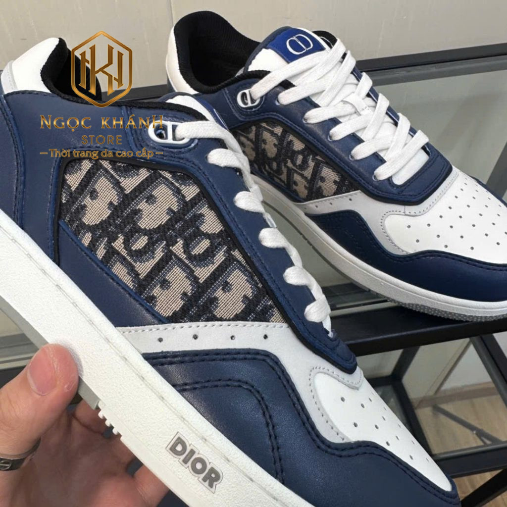 Giày nam Dior cột dây màu xanh