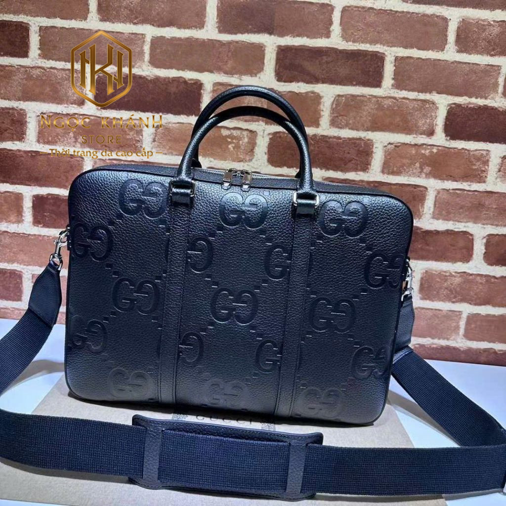TÚI XÁCH NAM GUCCI HỌA TIẾT LOGO DẬP NỔI MÀU ĐEN TXGC12 9 Túi xách nam Gucci