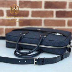 tui xach nam gucci hoa tiet logo mau xanh than dang ngang 4