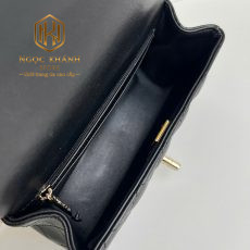 tui xach nu chanel dang ngang co quai da tron mau den 6