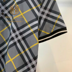 ao phong burberry nam thun lanh hoa tiet ke xam vang 4