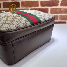 balo gucci nam mau nau be hoa tiet logo soc xanh do khoa logo vang 5