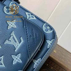 tui deo cheo nam louis vuitton mau xanh than hoa tiet dap hoa logo dang 3 tui 7
