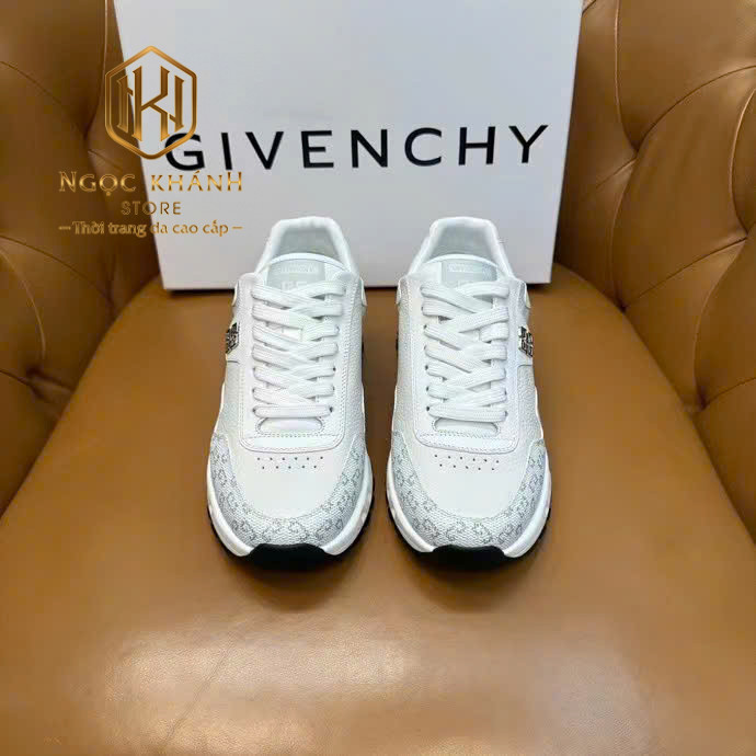 GIÀY NAM GIVENCHY MÀU TRẮNG DA NHĂN VIỀN CHỮ TRẮNG GNVC06 8 Giày nam Givenchy