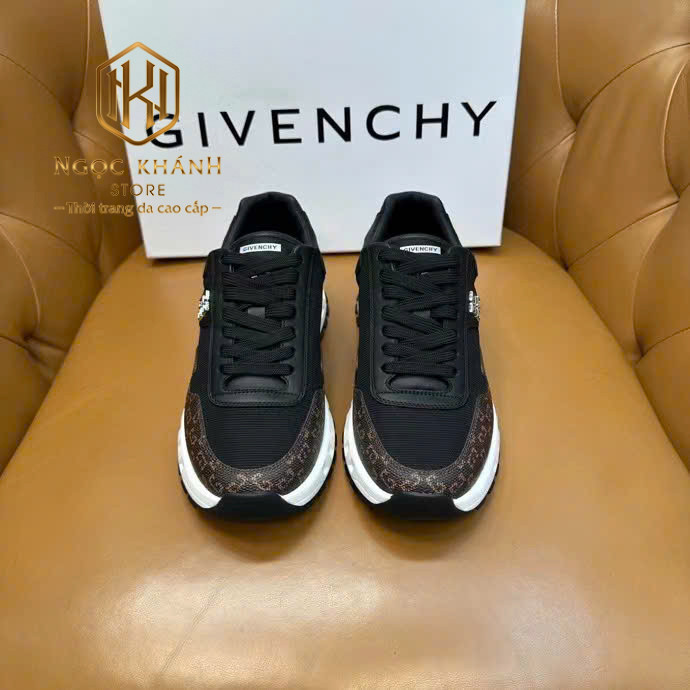 GIÀY NAM GIVENCHY MÀU ĐEN VIỀN CHỮ NÂU GNVC10 8 Giày nam Givenchy