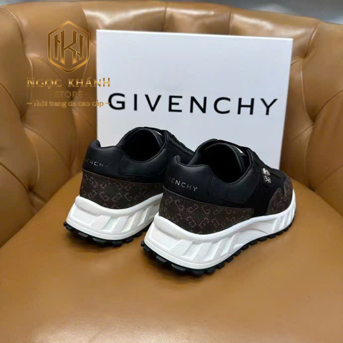 GIÀY NAM GIVENCHY MÀU ĐEN VIỀN CHỮ NÂU GNVC10 9 Giày nam Givenchy