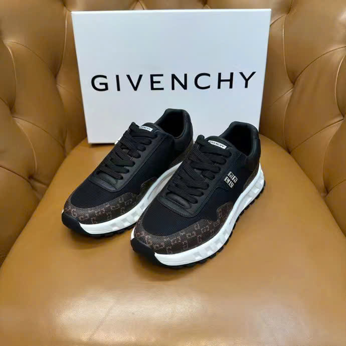 GIÀY NAM GIVENCHY MÀU ĐEN VIỀN CHỮ NÂU GNVC10 13 Giày nam Givenchy