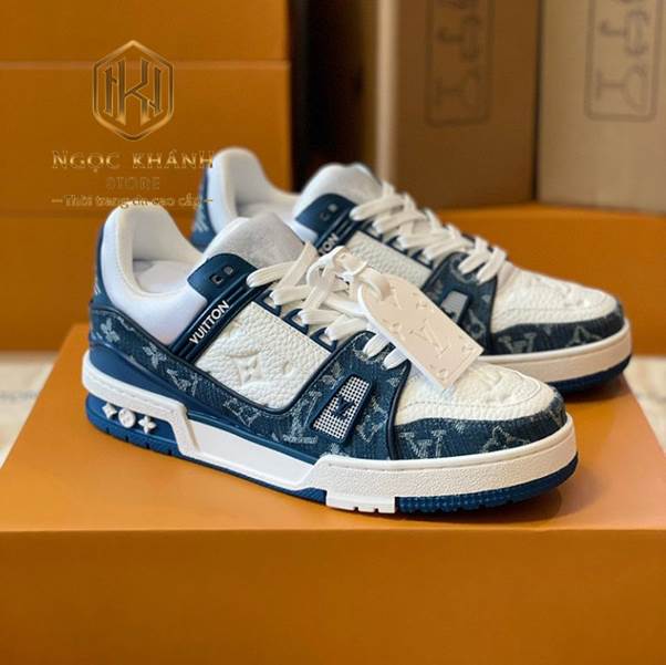 giày LV Trainer trắng