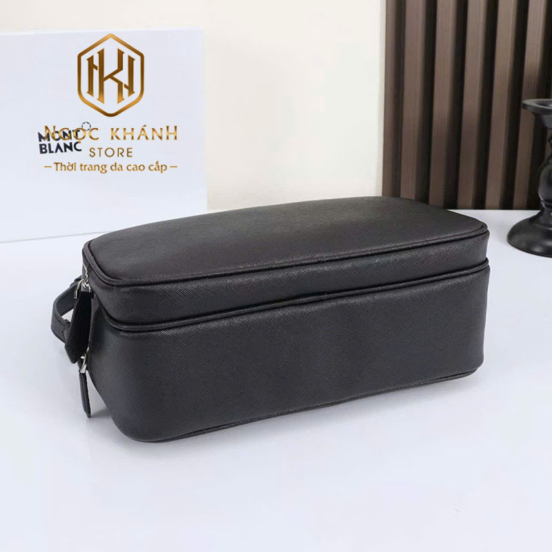 TÚI ĐEO CHÉO NAM MONTBLANC DA TAIGA ĐEN HỌA TIẾT HAI KHÓA TNM03 12 Túi đeo chéo nam Montblanc