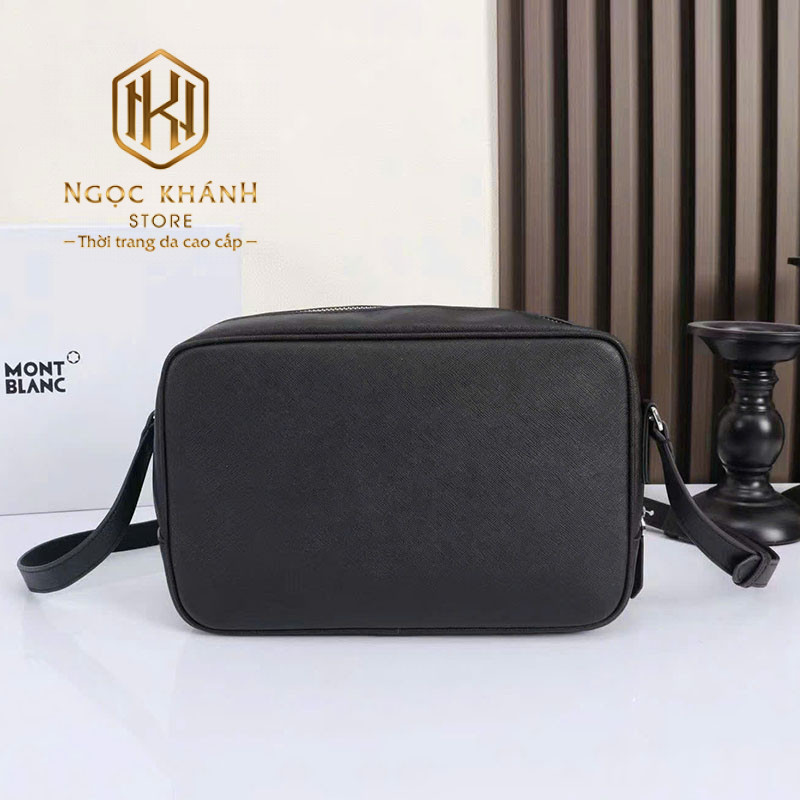TÚI ĐEO CHÉO NAM MONTBLANC DA TAIGA ĐEN HỌA TIẾT HAI KHÓA TNM03 14 Túi đeo chéo nam Montblanc