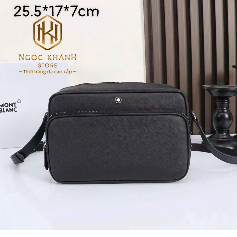 TÚI ĐEO CHÉO NAM MONTBLANC DA TAIGA ĐEN HỌA TIẾT HAI KHÓA TNM03 8 Túi đeo chéo nam Montblanc