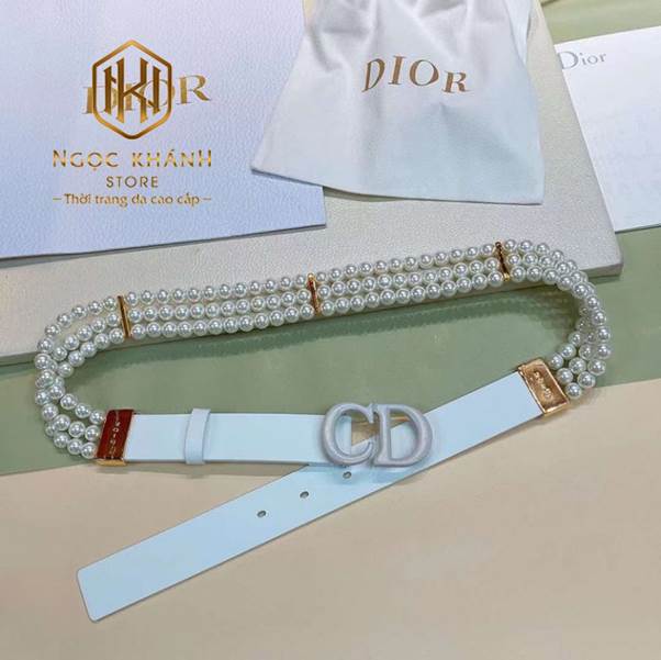 THẮT LƯNG NỮ DIOR KHÓA CD ĐÍNH ĐÁ DÂY MÀU ĐEN TLDR05 5 thắt lưng Dior nữ