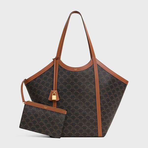 TÚI XÁCH NỮ CELINE MÀU ĐEN HỌA TIẾT DA SẦN LOGO VÀNG TNCL01 8 túi xách Celine nữ