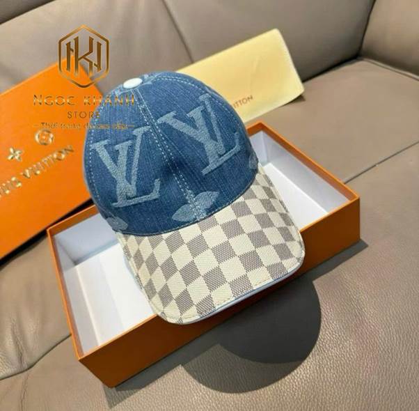 MŨ NAM LOUIS VUITTON MÀU TRẮNG KẾT HỢP HOA NÂU MNLV02 4 mu nam louis vuitton