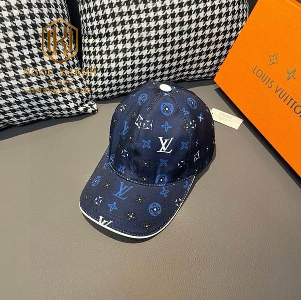 MŨ NAM LOUIS VUITTON MÀU TRẮNG KẾT HỢP HOA NÂU MNLV02 8 mu nam louis vuitton