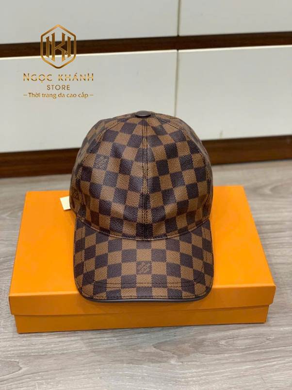 MŨ NAM LOUIS VUITTON MÀU TRẮNG KẾT HỢP HOA NÂU MNLV02 9 mu nam louis vuitton
