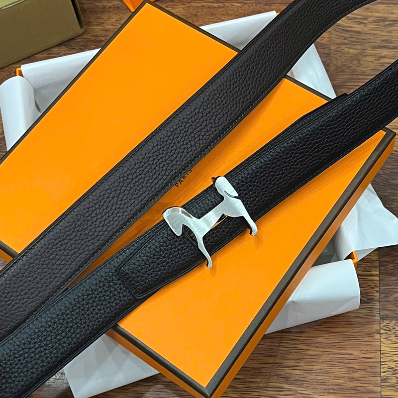 THẮT LƯNG HERMES NAM HỌA TIẾT KHÓA LOGO NGỰA MÀU TRẮNG TLHM39 8 that lung hermes nam